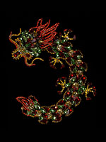 rhinestones elegant chinese dragon brooch multicolor