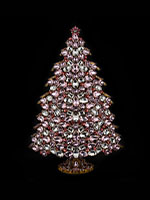 luxurious christmas tree pink color