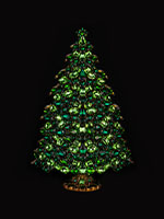 luxurious christmas tree green color