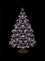luxurious christmas tree purple color
