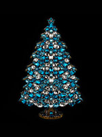 luxurious christmas tree aqua color